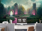 3D Fantasy Green Forest Wall Mural Wallpaper GD 2319- Jess Art Decoration