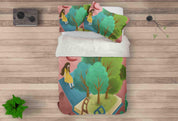 3D Cartoon Tree Book Girl Quilt Cover Set Bedding Set Pillowcases 33- Jess Art Decoration