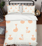 3D Cartoon Fox Quilt Cover Set Bedding Set Pillowcases  18- Jess Art Decoration