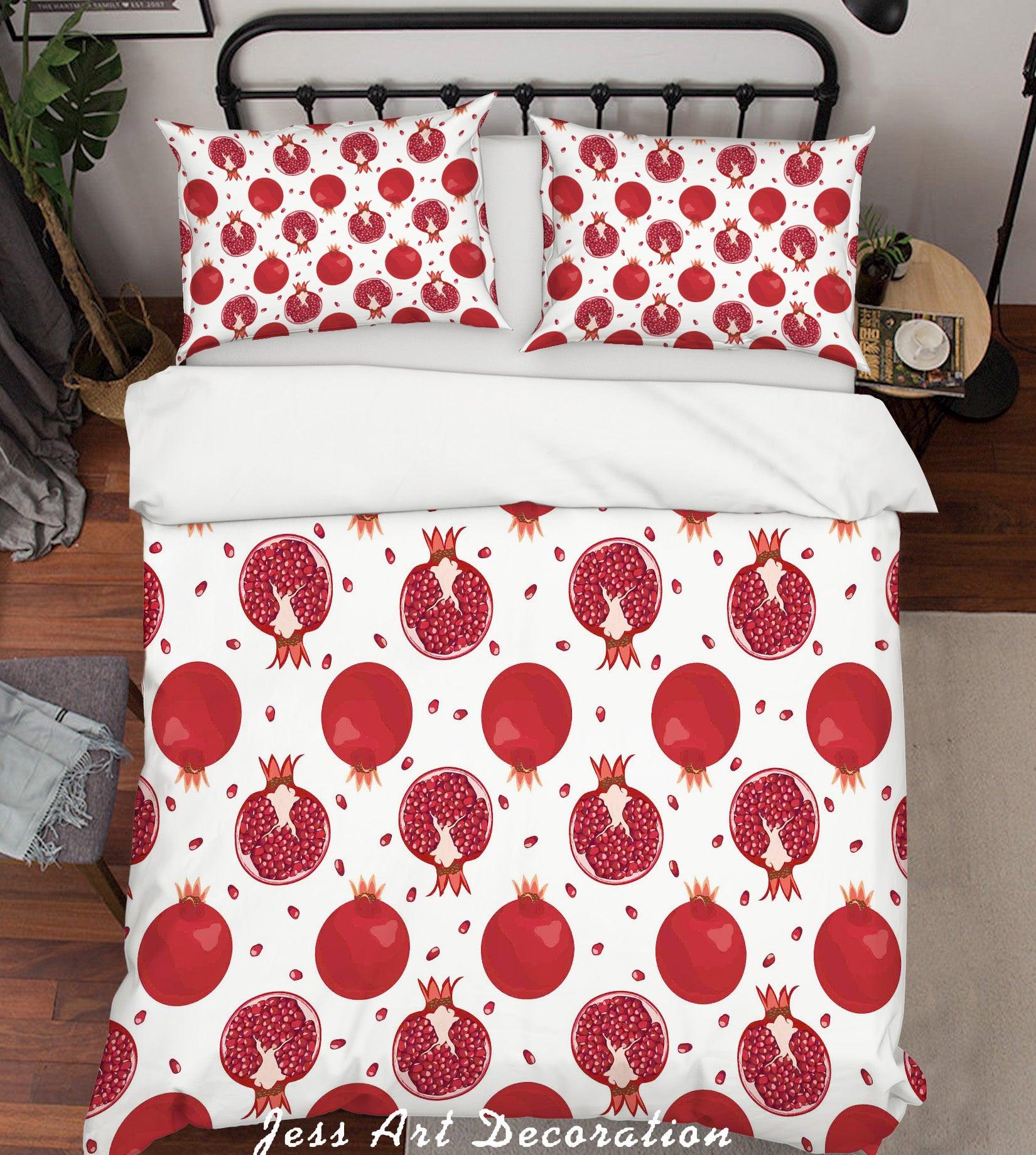 3D Red Pomegranate Pattern Quilt Cover Set Bedding Set Pillowcases  23- Jess Art Decoration