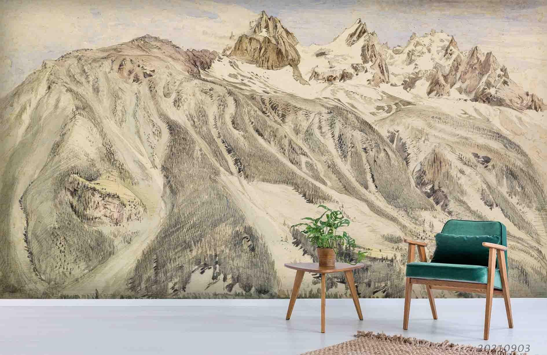 3D Landscape Oil Painting Wall Mural Wallpaper LQH 114- Jess Art Decoration