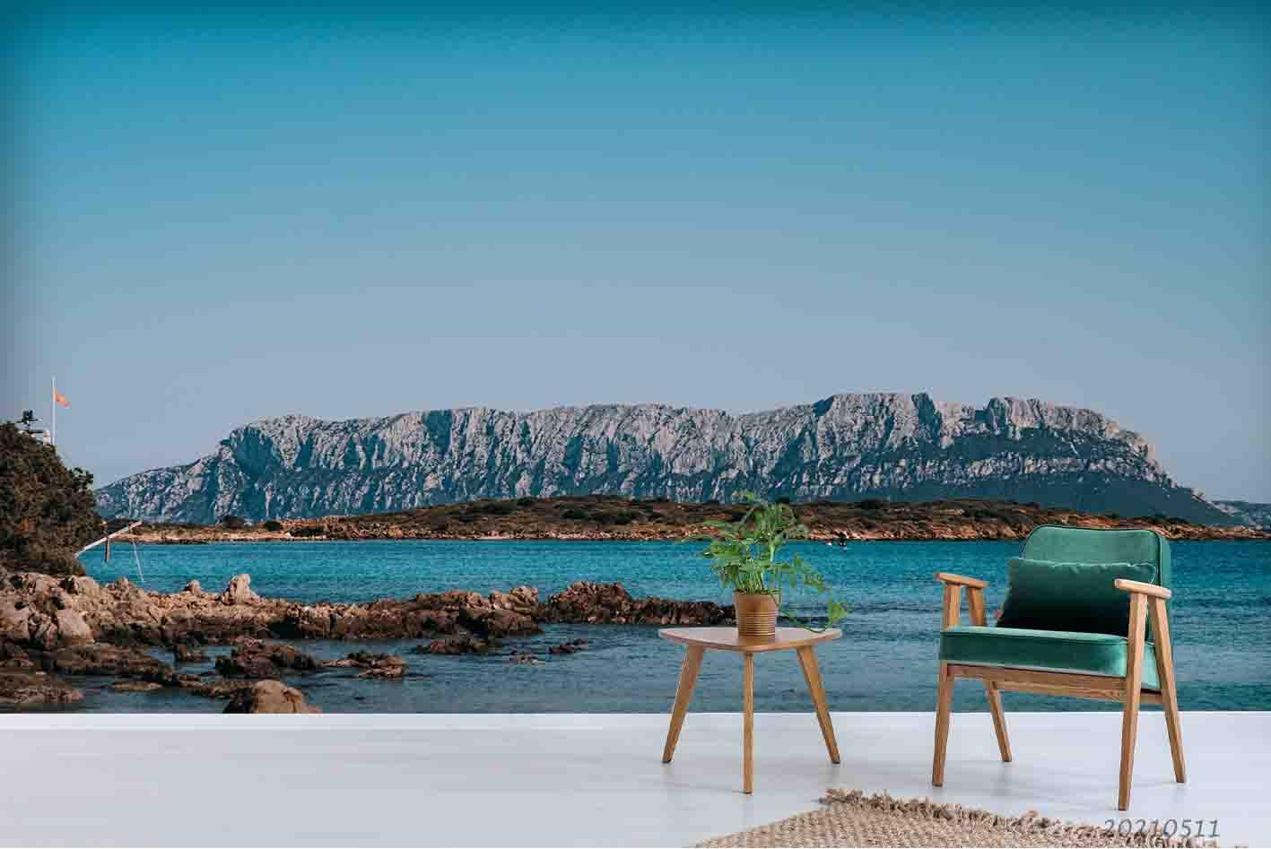3D Island Sea Landscape Wall Mural Wallpaper LQH 133- Jess Art Decoration