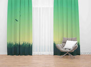 3D Landscape Green Forest Sky Curtains and Drapes LQH 74- Jess Art Decoration