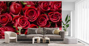 3D Red Rose Floral Wall Mural Wallpaper LQH 333- Jess Art Decoration