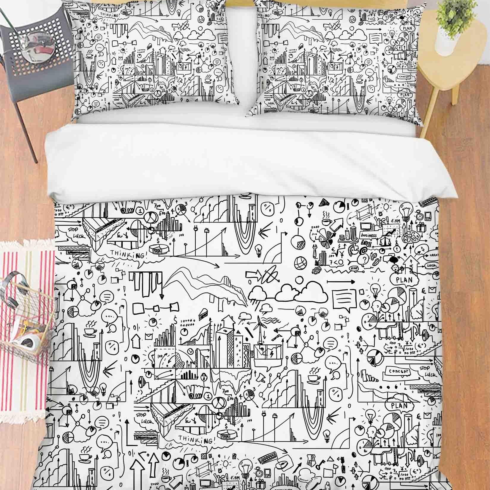 3D Abstract Funny Life Art Graffiti Quilt Cover Set Bedding Set Duvet Cover Pillowcases 7- Jess Art Decoration
