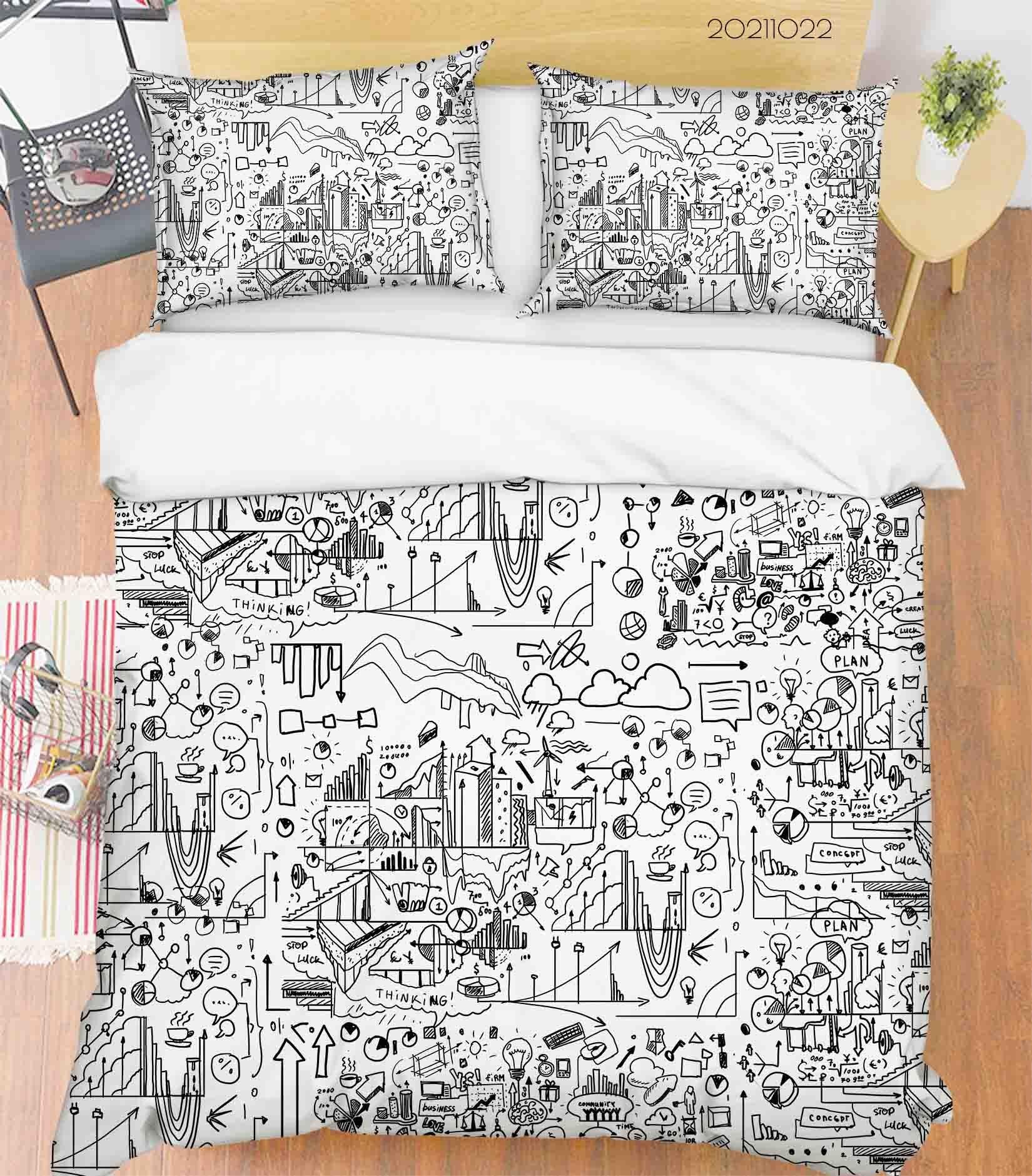 3D Abstract Funny Life Art Graffiti Quilt Cover Set Bedding Set Duvet Cover Pillowcases 7- Jess Art Decoration