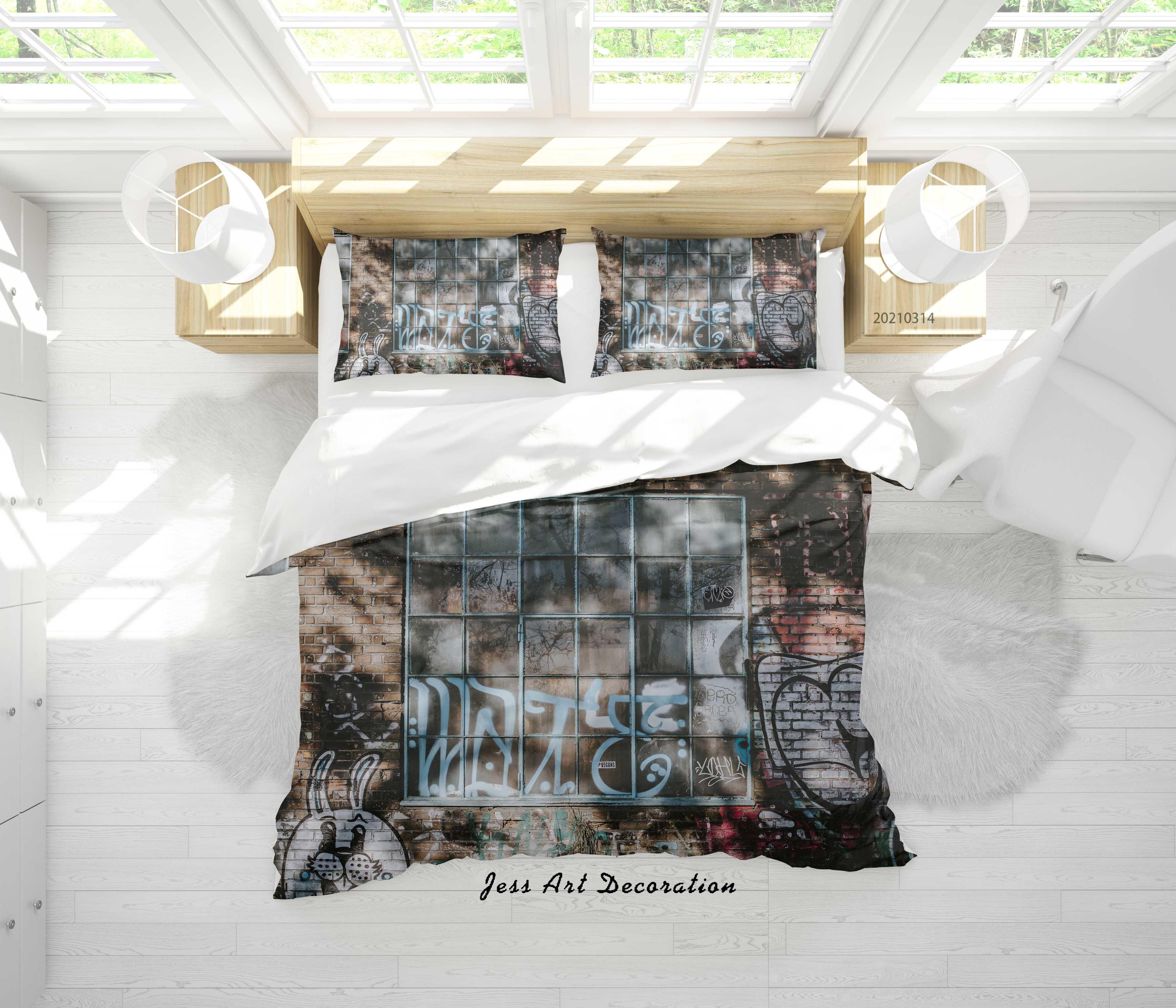 3D Color Artists Graffiti Works Quilt Cover Set Bedding Set Duvet Cover Pillowcases 111- Jess Art Decoration