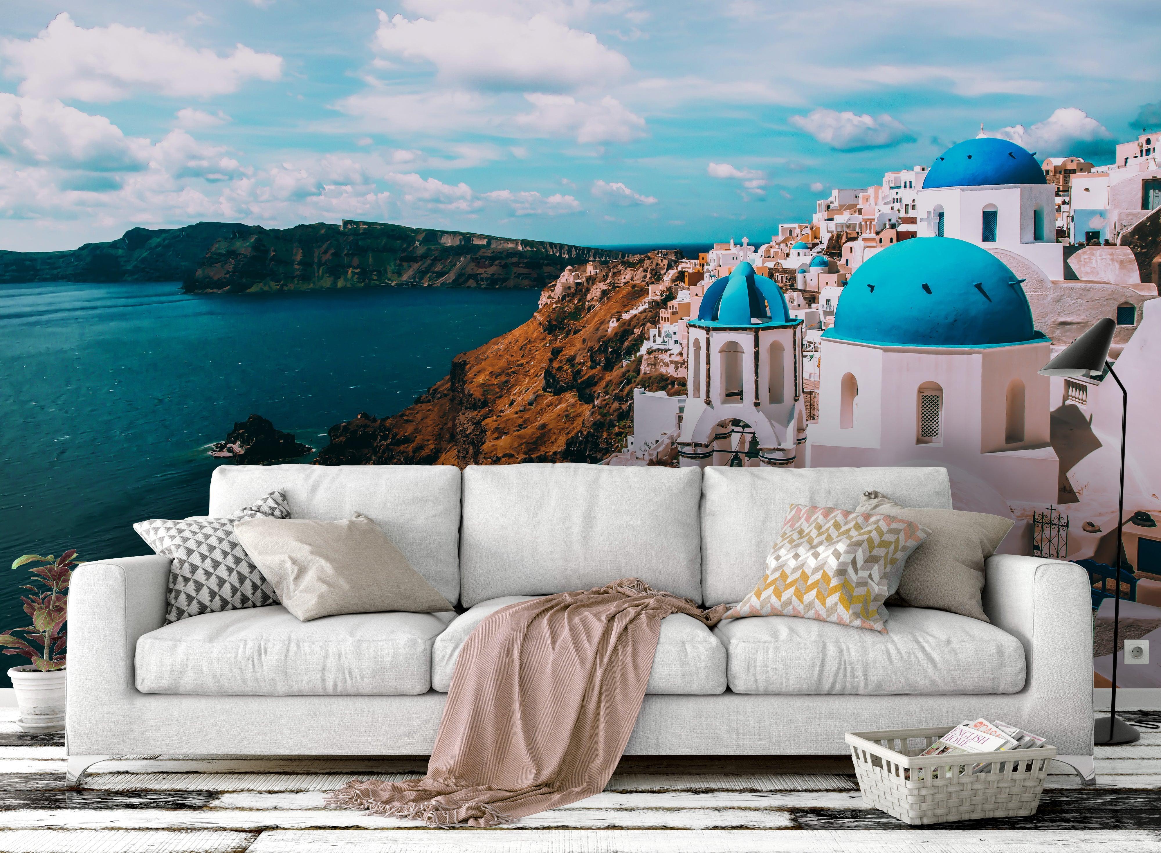 3D Aegean Sea Greece Coastal Wall Mural Wallpaper 85- Jess Art Decoration