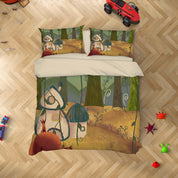 3D Forest Mushroom Painting Quilt Cover Set Bedding Set Duvet Cover Pillowcases A425 LQH- Jess Art Decoration