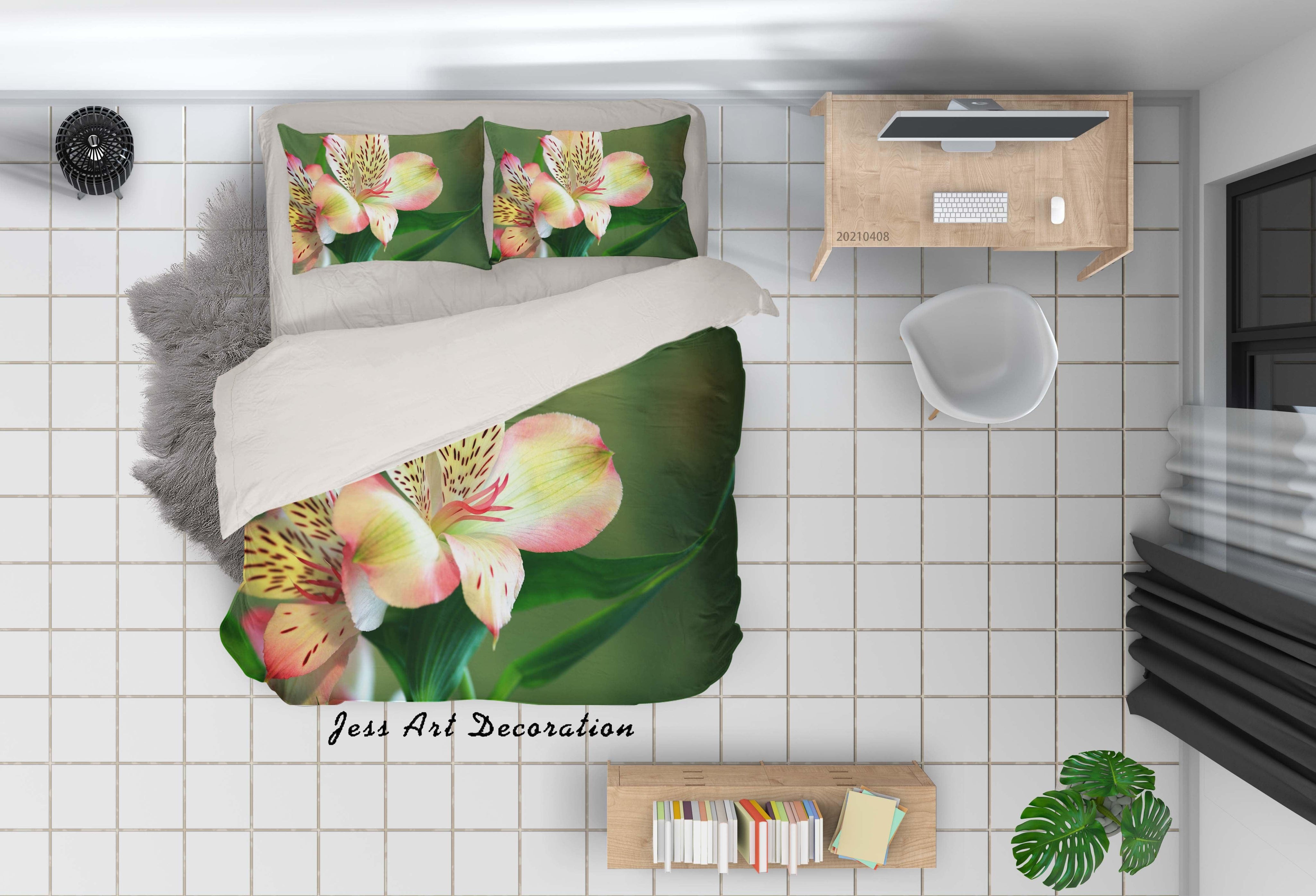 3D Frangipani Floral Quilt Cover Set Bedding Set Duvet Cover Pillowcases 146- Jess Art Decoration