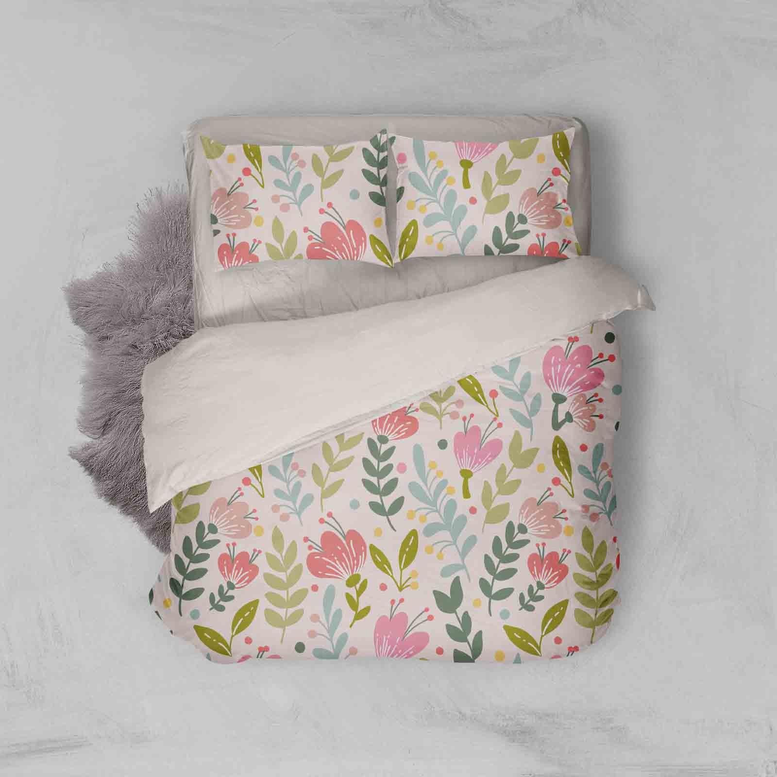 3D Pink Flowers Quilt Cover Set Bedding Set Pillowcases 160- Jess Art Decoration