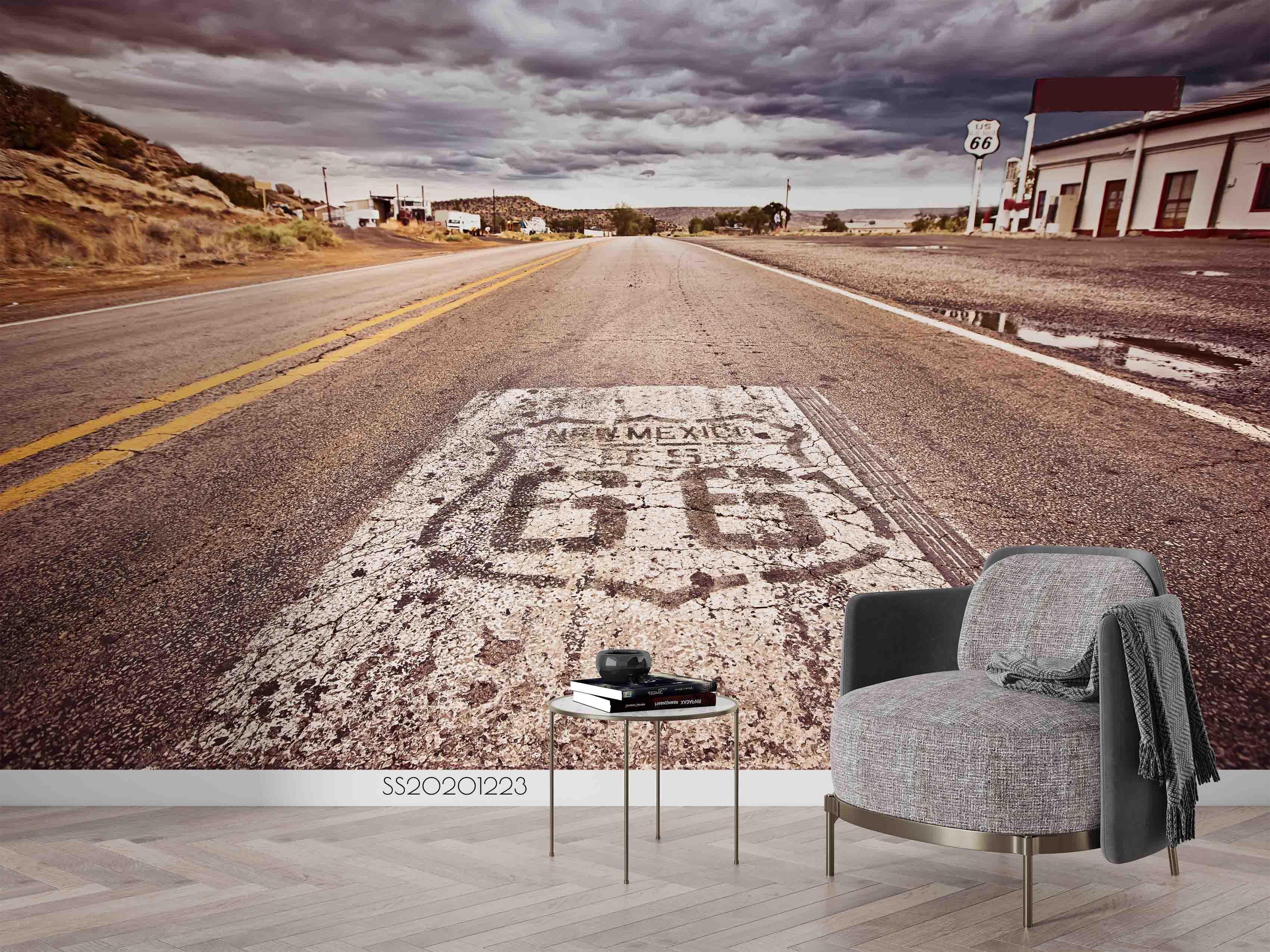 3D Sky Wild Road Scenery Wall Mural Wallpaper LQH 17- Jess Art Decoration