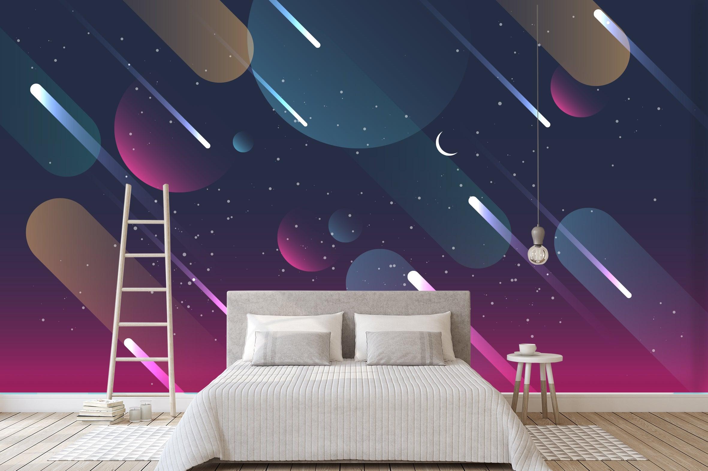 3D Meteor Shower Wall Mural Wallpaper 1- Jess Art Decoration