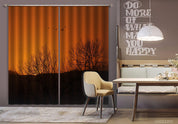 3D Mountain Plant Tree Sky Golden Curtains and Drapes LLL 95- Jess Art Decoration