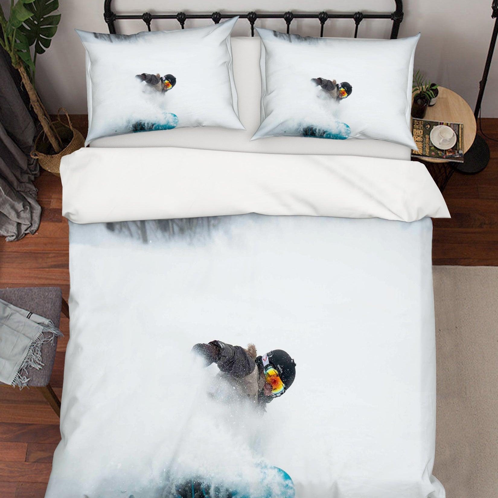 3D Skiing Enthusiasts Quilt Cover Set Bedding Set Duvet Cover Pillowcases A123 LQH- Jess Art Decoration