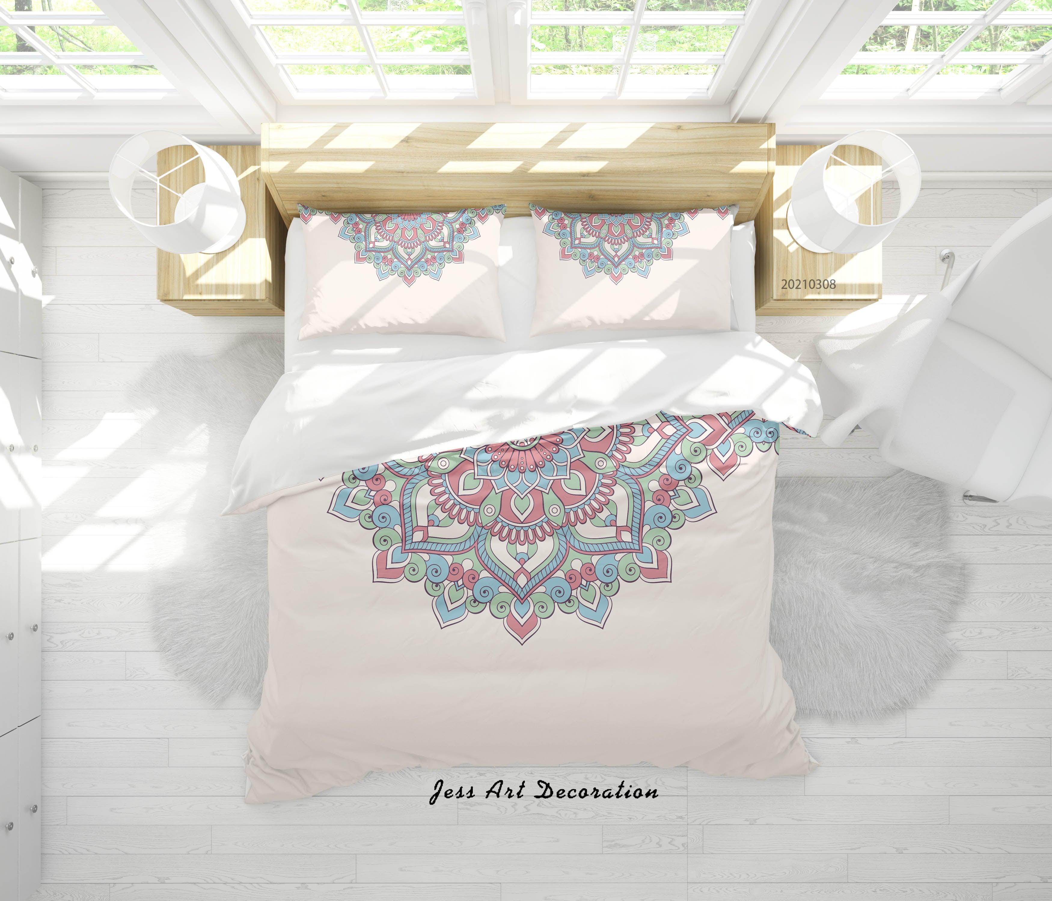 3D Abstract Floral Quilt Cover Set Bedding Set Duvet Cover Pillowcases 29- Jess Art Decoration