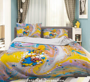 3D Abstract Color Marble Pebbles Quilt Cover Set Bedding Set Duvet Cover Pillowcases 6- Jess Art Decoration