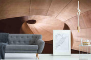 3D Wooden Geometry Spiral Wall Mural Wallpaper SWW4180- Jess Art Decoration