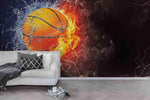 3D Basketball Fire Wall Mural Wallpaper 193- Jess Art Decoration