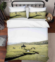 3D Ranch Forest Horse Quilt Cover Set Bedding Set Duvet Cover Pillowcases 227 LQH- Jess Art Decoration