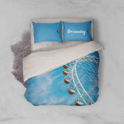 3D Blue Sky Ferris Wheel Quilt Cover Set Bedding Set Pillowcases 114- Jess Art Decoration