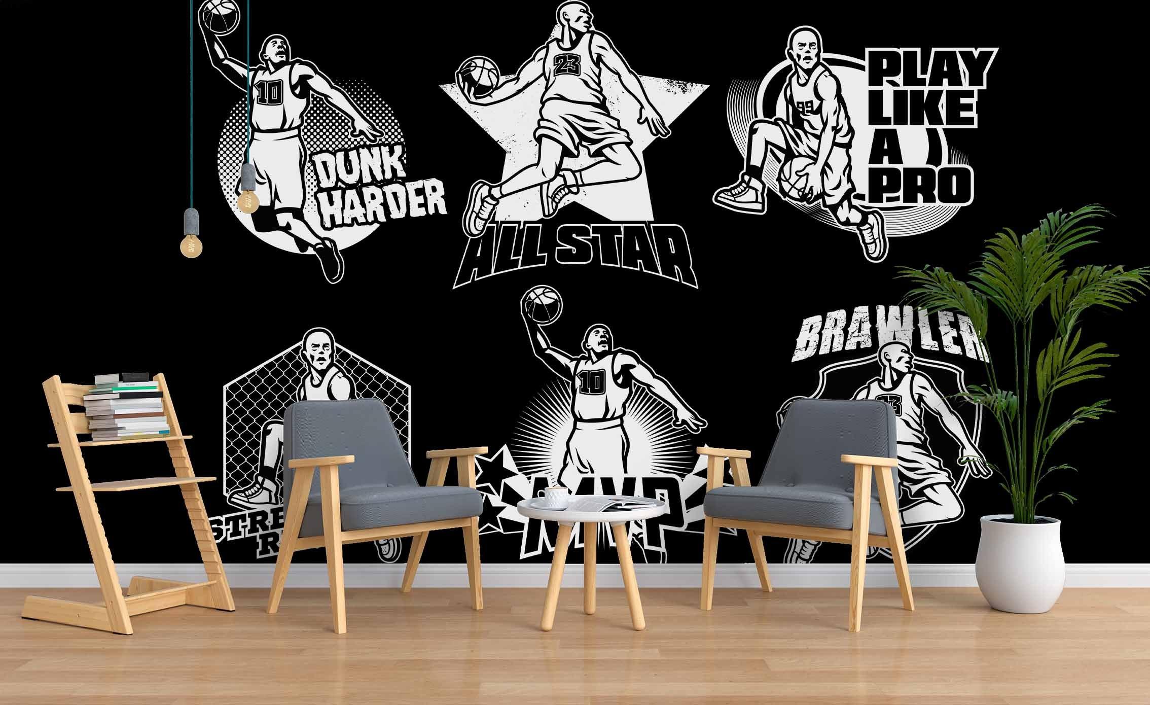 3D Basketball Club Logo Wall Mural Wallpaper 46- Jess Art Decoration