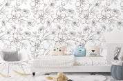 3D Hand Drawn Floral Leaves Wall Mural Wallpaper LQH 12- Jess Art Decoration