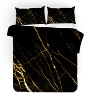 3D Black Golden Marble Texture Quilt Cover Set Bedding Set Duvet Cover Pillowcases SF91- Jess Art Decoration