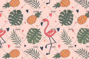 3D Flamingo Pineapple Wall Mural Wallpaper 22- Jess Art Decoration