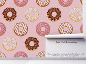 3D Pink Doughnut Arrangement Wall Mural Wallpaper 09- Jess Art Decoration