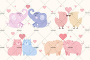 3D Cartoon Elephant Pig Chicken Wall Mural Wallpaper 139- Jess Art Decoration