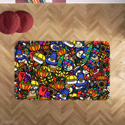 3D Abstract Color Illustration Doodle Non-Slip Rug Mat 139- Jess Art Decoration