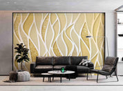 3D Geometric White Stripes Wall Mural Wallpaper GD 3095- Jess Art Decoration