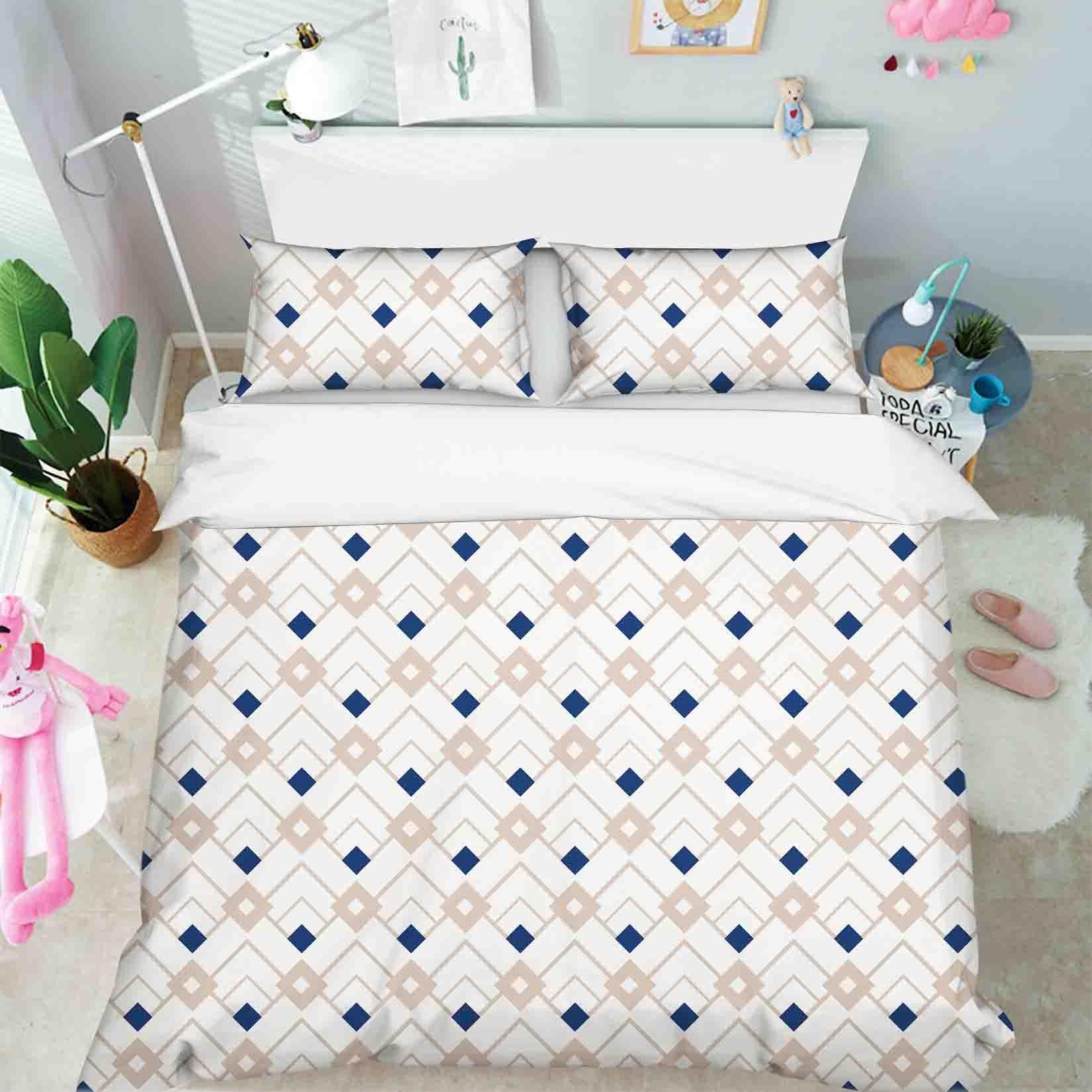 3D Abstract Geometric Art Decoration Quilt Cover Set Bedding Set Duvet Cover Pillowcases 225- Jess Art Decoration