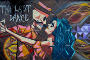 3D Dark Brick Wall Kerbside Graffiti Art Dance Wall Mural Wallpaper ZY D23- Jess Art Decoration