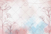 3D Watercolor Pink Floral Wall Mural Wallpaper LQH 97- Jess Art Decoration
