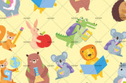 3D Cartoon Color Animal Wall Mural Wallpaper A190 LQH- Jess Art Decoration