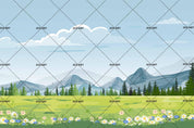 3D Cartoon Mountain Grassland Wall Mural Wallpaper 32- Jess Art Decoration