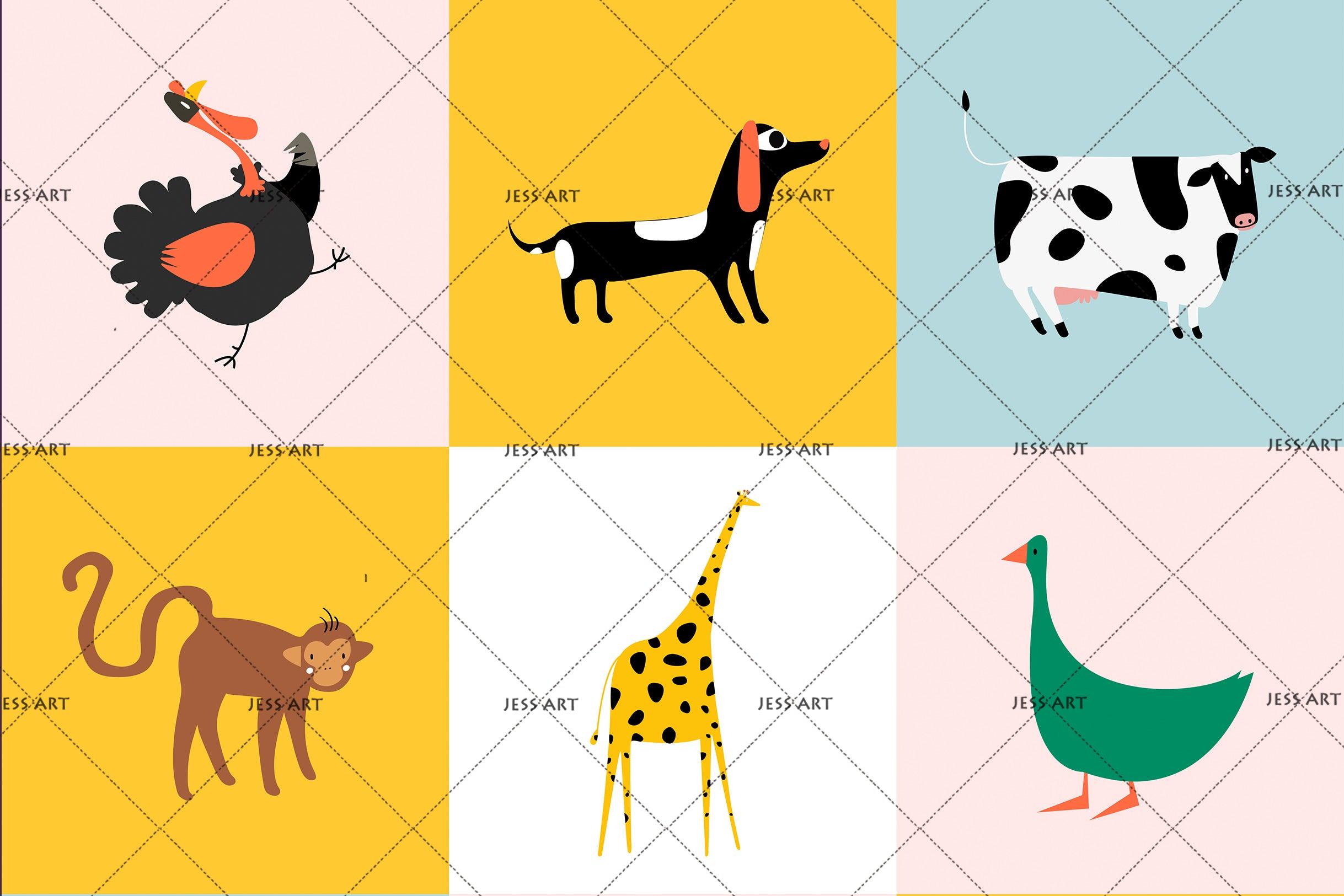 3D Cartoon Animal Wall Mural Wallpaper 65- Jess Art Decoration