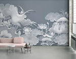 3D lotus leaf relief wall mural wallpaper 442- Jess Art Decoration