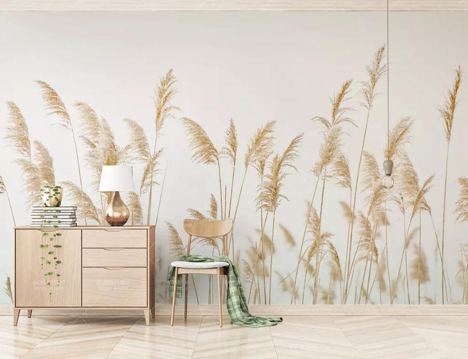 3D colorful reed watercolor wall mural wallpaper 48- Jess Art Decoration