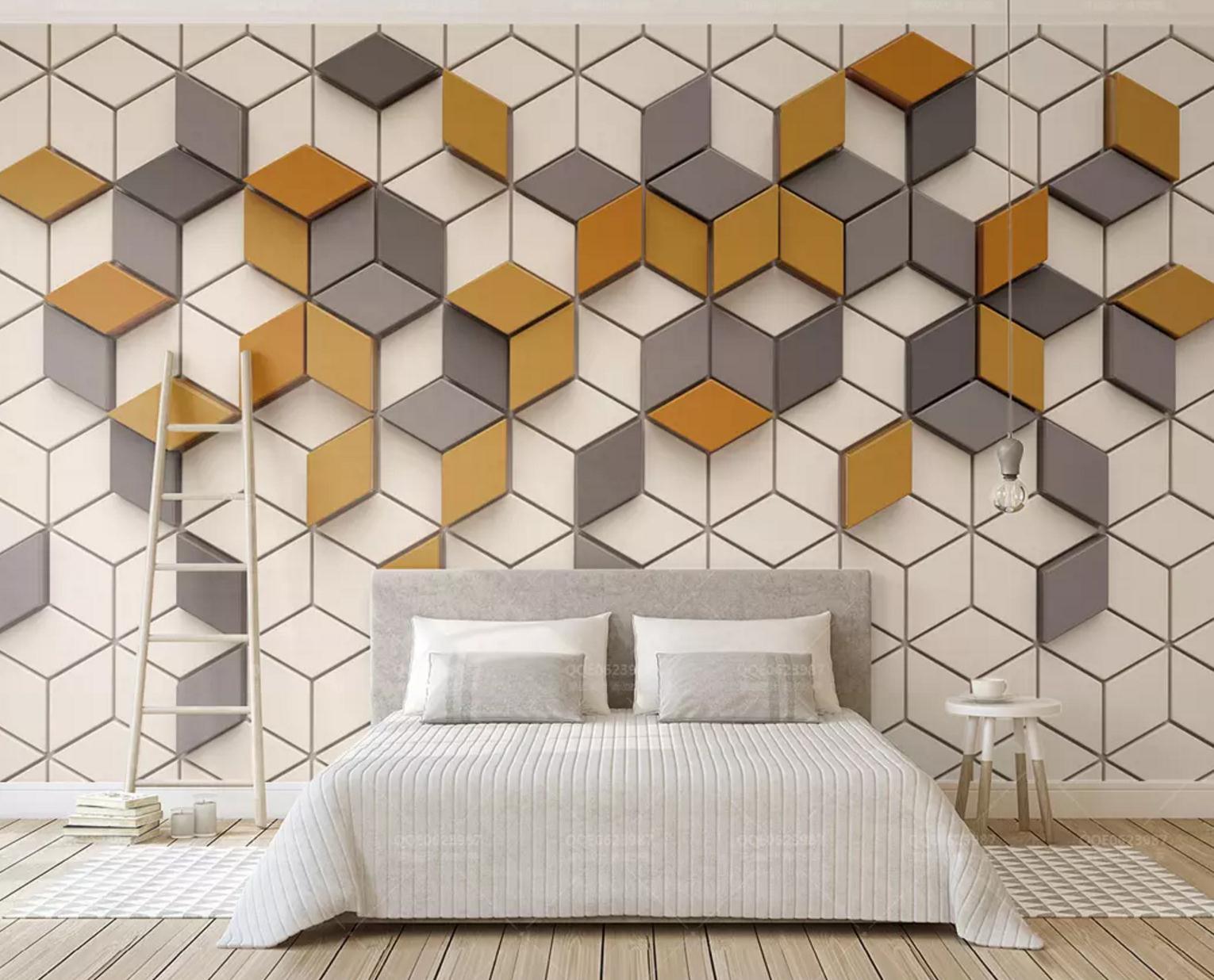 3D color cube abstract map wall mural wallpaper 268- Jess Art Decoration