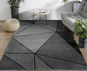 3D Abstract Grey Geometric Pattern Non-Slip Rug Mat 98- Jess Art Decoration