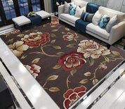 3D Hand Painted Brown Floral Non-Slip Rug Mat 76- Jess Art Decoration