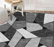 3D Abstract Grey Geometry Non-Slip Rug Mat 136- Jess Art Decoration