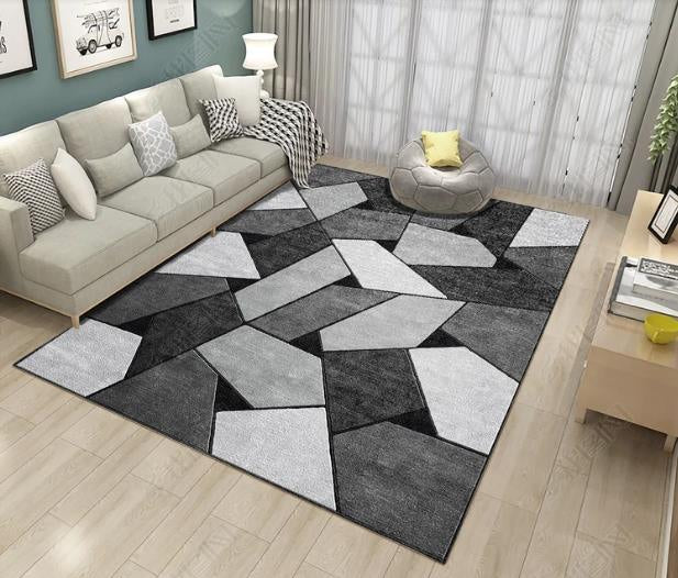 3D Abstract Grey Geometry Non-Slip Rug Mat 136- Jess Art Decoration