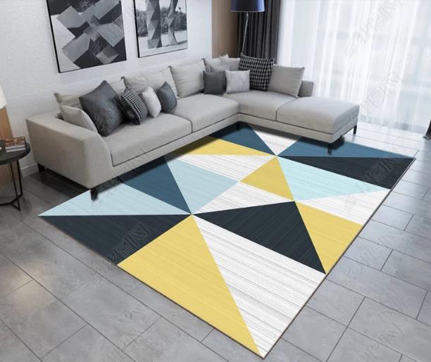 3D Abstract Color Geometric Pattern Non-Slip Rug Mat 218- Jess Art Decoration