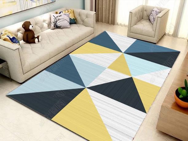 3D Abstract Color Geometric Pattern Non-Slip Rug Mat 218- Jess Art Decoration