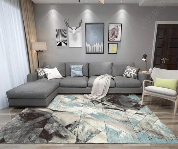 3D Abstract Ink Geometric Pattern Non-Slip Rug Mat 201- Jess Art Decoration