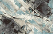 3D Abstract Blue Geometric Pattern Non-Slip Rug Mat 54- Jess Art Decoration